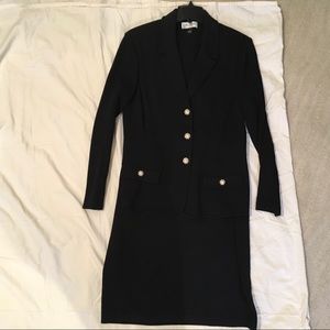 St. John Collection Black Jacket & Skirt size 12